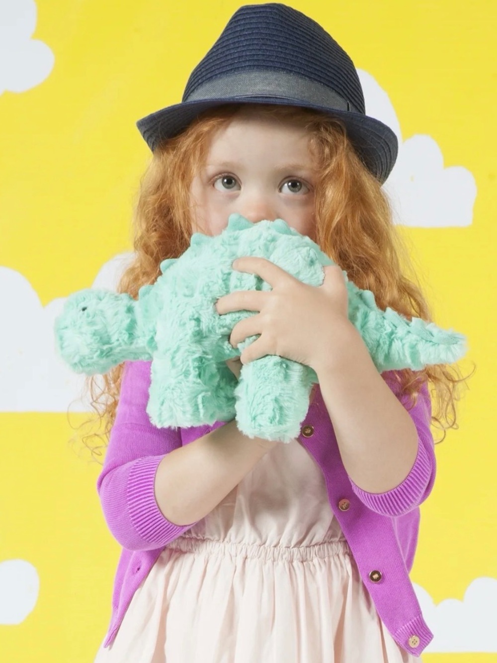The Manhattan Toy Company Stegosaurus Dino Aqua Plush Swirl Bean Bag GUC Toy